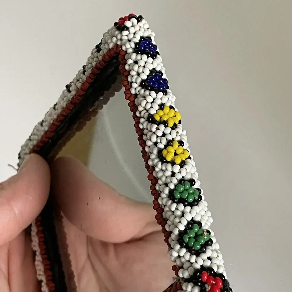 Mirror Vintage Handmade Beaded South Africa Or South America - 301